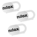 Nilox - Webcam Privacy - afdekking voor pc-camera - ultradun design - geschikt voor notebook, tablet en tv - 3 stuks - kleur wit
