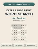 Extra Large Print Word Search for Seniors: 100 Easy Themed Puzzles, One Per Page in Giant 30-Point Print — A Relaxing Word Find Activity Book with Big Solutions, a Perfect Gift for Older Adults