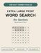 Extra Large Print Word Search for Seniors: 100 Easy Themed Puzzles, One Per Page in Giant 30-Point Print — A Relaxing Word Find Activity Book with Big Solutions, a Perfect Gift for Older Adults