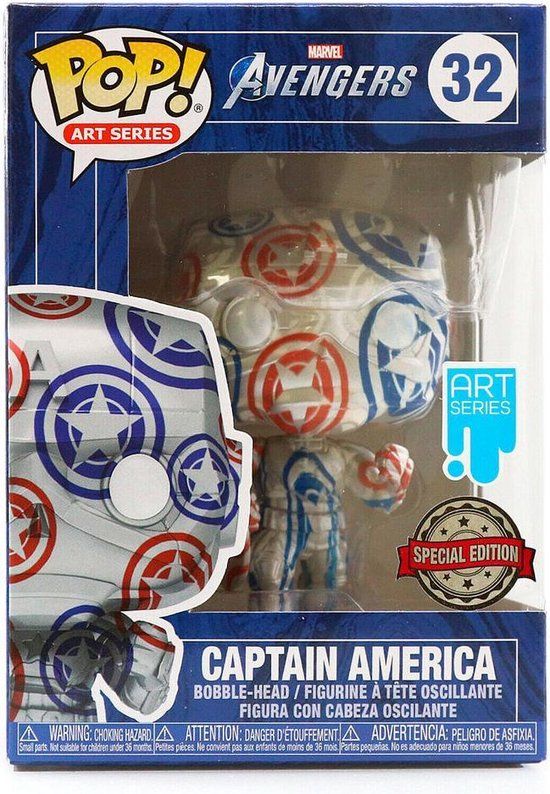 Funko Pop! Art Series: Marvel Avengers - Captain America Patriotic Age + Case