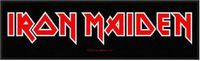 Rock Off Iron Maiden Logo Patch zwart-rood-wit Polyester