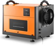 Merkloos OL50-D063DN2ES Luchtontvochtiger / Ontvochtiger - Commercieel/Industrieel - 50 L/dag - Met Afvoerslang - Automatisch Ontdooien en Aftappen - LED-Display - Draagbaar - Voor Kelder en Opslag