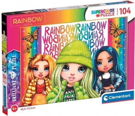Clementoni Rainbow High - 104 Piece Puzzle - Brilliant - Kids Puzzle - Blue
