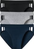 SCHIESSER 95/5 Stretch Rio Slips (3-pack) - Zwart, Blauw en Grijs