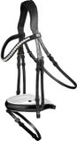 WALDHAUSEN X-LINE HOOFDSTEL EVERMORE Zwart-wit Cob Leer