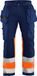 Blaklader 155818118953C44 High Vis werkbroek met stretch, marineblauw/oranje, maat C44