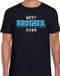 Bellatio Decorations Shoppartners Bv Best brother ever cadeau t-shirt - beste broer ooit shirt - zwart met blauwe en witte letters - voor heren - verjaardag shirt / cadeau t-shirt voor broers XXL