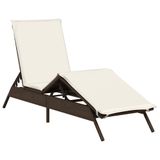 vidaXL Fauteuils 2 pcs avec table poly rotin marron