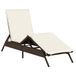 vidaXL Ligstoelen 2 st met tafel poly rattan bruin