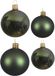 Decoris Bol Compleet glazen kerstballen pakket donkergroen glans/mat 38x stuks - 18x 4 cm en 20x 6 cm