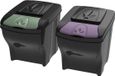 AC-Déco POKER Afvalbakjes KANTOOR set 2X20Liter - Zwart met Salie/Lavendelkleur deksels