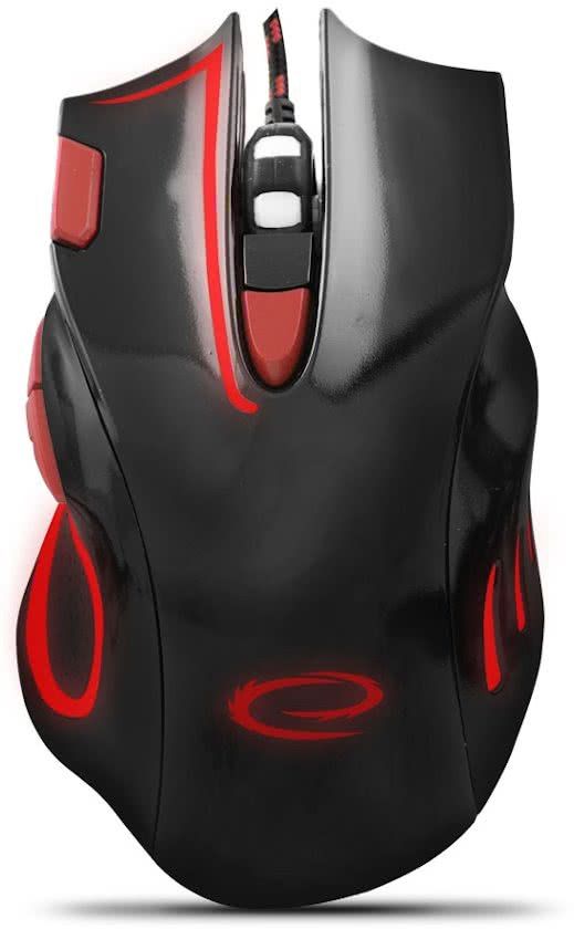 Esperanza Optische USB Game Muis 7D Hawk met LED - 2400 DPI - Rood