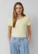 s.Oliver T-shirt Geel Gestreept Korte Mouw Ronde Hals Katoen Maat 42