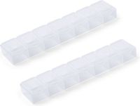 Comfort Aid Makito Western Europe 2x Medicijnen doos/pillendoos 7 daags transparant 15 cm