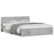 vidaXL Bedframe met hoofdeinde betongrijs 160x200 cm