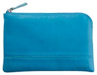 RHODIA 116536C - Etui met Ritssluiting in Imitatieleer - Turkoois - Maat S (11 x 17 cm)
