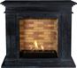 Ruby Fires Xaralyn Kos bio-ethanol haard met steendecor - Antraciet, zwarte ruwe natuurstenen haardombouw - 3 KW verwarming