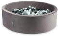 Mimii Ballebad 700 ballen, 130x40 cm, fluweel, paars: parelmoer, grijs, wit, transparant, metallic grafiet