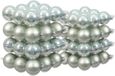 Boules de Noël en verre - 72x vert menthe gris huître - 4 et 6 cm mat - brillant - décoration de sapin de Noël