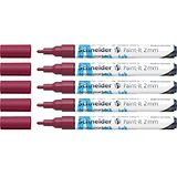 Schneider Paint-It acrylstiften 5-pack, bordeauxrood