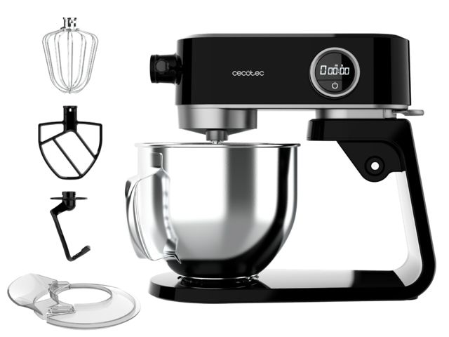 Cecotec Stand Mixer - 800W - Black & Stainless Steel