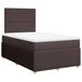 vidaXL Boxspring met matras stof donkerbruin 120x200 cm