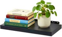Merkloos / Sans marque Relaxdays Wandplank zwevend - 4 x 50 x 23 cm - zwart