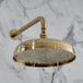 Hudson Reed Elizabeth Pommeau de douche Or Satiné 30 cm avec bras mural