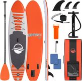 SereneLife Opblaasbaar Stand-Up Paddleboard - Antislip SUP Paddle Board met Peddel, Pomp, Leash en Accessoires - voor Volwassenen en Jeugd