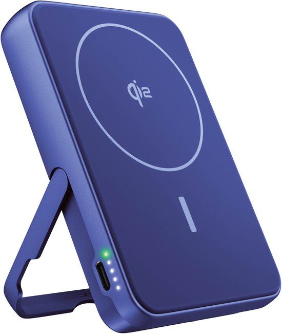 Fresh 'n Rebel Magnetische Powerbank 10000 mAh - MagSafe & Qi2 geschikt - Draadloze Powerbank iPhone & Android - USB-C - True Blue