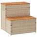VidaXL Hottub-opstap 50x50x50,5cm poly rattan&massief acaciahout beige