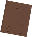 Herlitz A4 kartonnen map, gevouwen, intens bruin, 10 stuks