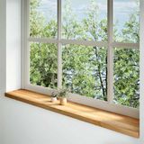 vidaXL - Vensterbanken - 2 stuks - 160x25x2 cm - massief eikenhout - lichtbruin