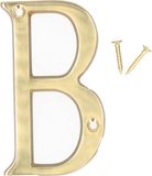 AMIG Huisnummer/letter B - massief messing - 10cm - goudkleurig