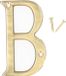 AMIG Huisnummer/letter B - massief messing - 10cm - goudkleurig