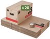 Pack and Move - Set 20 boîtes de déménagement haut de gamme - 60 x 30 x 30 cm - Max. 30KG - Réutilisable - Poignées renforcées - FSC-C118311