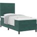 Maison Exclusive - Lit À Ressorts Avec Tête De Lit Vert Foncé 90 X 190 Cm Velours
