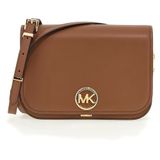 Michael Kors Messenger Cross Body Bag In Brown Leather