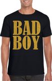 Bellatio Decorations Foute party t-shirt voor heren - Bad Boy - zwart - glitter - carnaval/themafeest L