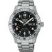 Seiko HDB006K1 Montre automatique, cadran noir, boîtier et bracelet en acier, avec jour et date