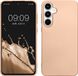 kwmobile telefoonhoesje geschikt voor Samsung Galaxy A55 5G - Back cover in metallic goud