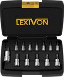LEXIVON Torxsleutel voor accuschroevendraaier, manipulatiebestendige dopsleutel voor Milwaukee Makita momentsleutel en ratelsleutel 13 stuks EU T8-T60 (LX-146)