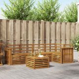 vidaXL - Bankenset - 6-delig - Naturel - Polyester