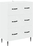 vidaXL Ladekast Wit 66 x 34,5 x 89,5 cm Bewerkt hout
