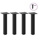 vidaXL Salontafelpoten - 4 stuks - 44 cm - Metaal - Zwart