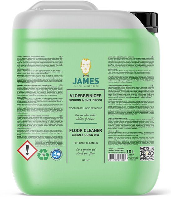 James Vloerreiniger Schoon & Snel Droog 10 liter