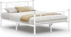 VASAGLE Cadre de lit double, cadre de lit, cadre de lit métallique, convient pour matelas 140 x 190 cm, lit d'invité, pour adultes, enfants, montage facile
