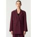 YAS blazer oversized - rouge foncé