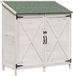 vidaXL Tuinschuur blanc 106 x 56 x 113,5 cm bois d'épicéa massif
