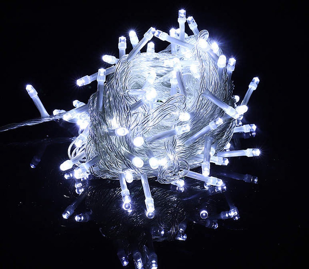 Led Kerstverlichting/feestverlichting lichtsnoeren 120 Wit lampjes